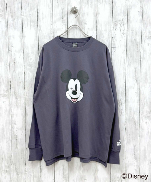 Disney（ディズニー）の「メンズ MICKEY MOUSE ミッキー オーバーサイズ ロンT（Tシャツ/カットソー・メンズ・グレー系その他/オフホワイト/杢グレー/チャコールグレー/ダークグリーン/ホワイト系その他2/ホワイト系その他/ベージュ系その他/ホワイト系その他3/オレンジ/ベージュ/ネイビー/グレー系その他2/グレー系その他3/グリーン系その他/グレー系その他4・M/L/XL）」の9枚目の写真