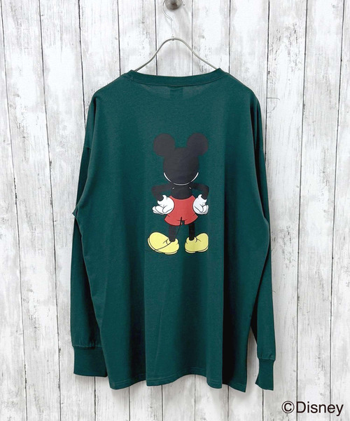 Disney（ディズニー）の「メンズ MICKEY MOUSE ミッキー オーバーサイズ ロンT（Tシャツ/カットソー・メンズ・グレー系その他/オフホワイト/杢グレー/チャコールグレー/ダークグリーン/ホワイト系その他2/ホワイト系その他/ベージュ系その他/ホワイト系その他3/オレンジ/ベージュ/ネイビー/グレー系その他2/グレー系その他3/グリーン系その他/グレー系その他4・M/L/XL）」の21枚目の写真
