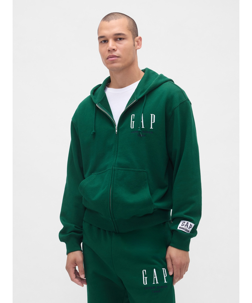 30thアニバーサリーヘビーウェイトフレンチテリーGAPロゴジップアップパーカー 30th アニバーサリー ヘビーウェイト フレンチテリー GAPロゴ