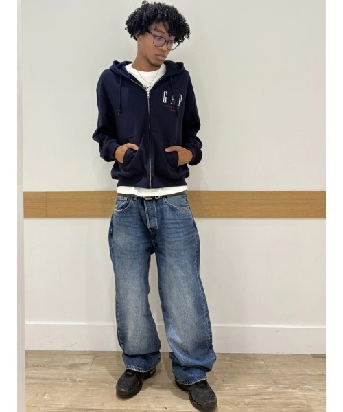 GAP 30周年記念 フード付きパーカー 　ネイビー 30th アニバーサリー ヘビーウェイト フレンチテリー GAPロゴ