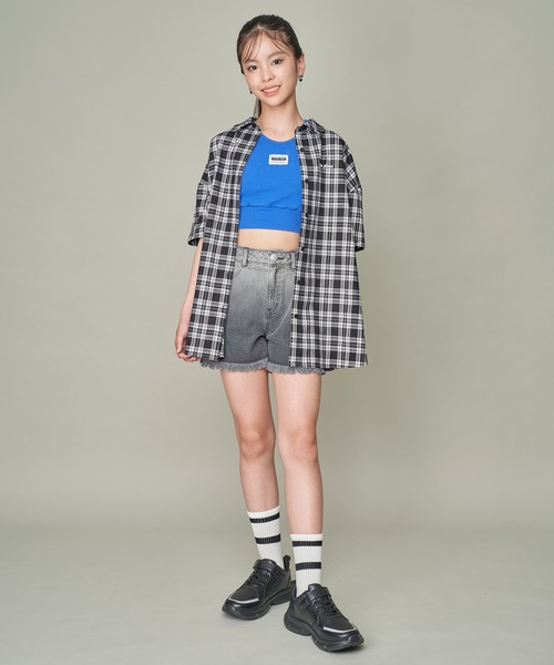 SISTER JENNI(SISTER JENNI)の「3wayBIGチェックシャツ(シャツ/ブラウス・キッズ・ベージュ/ブラック・150cm/140cm/160cm/130cm)」の21枚目の写真