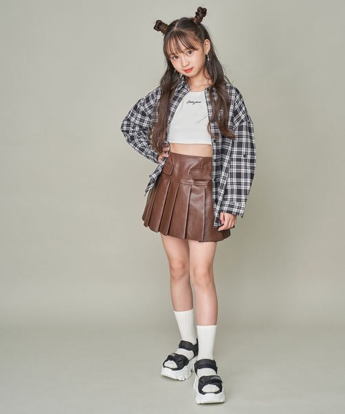 SISTER JENNI(SISTER JENNI)の「3wayBIGチェックシャツ(シャツ/ブラウス・キッズ・ベージュ/ブラック・150cm/140cm/160cm/130cm)」の18枚目の写真