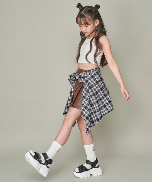SISTER JENNI(SISTER JENNI)の「3wayBIGチェックシャツ(シャツ/ブラウス・キッズ・ベージュ/ブラック・150cm/140cm/160cm/130cm)」の19枚目の写真