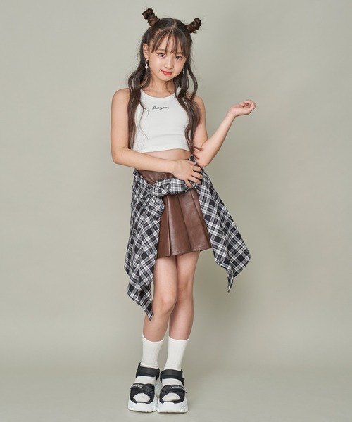 SISTER JENNI(SISTER JENNI)の「3wayBIGチェックシャツ(シャツ/ブラウス・キッズ・ベージュ/ブラック・150cm/140cm/160cm/130cm)」の20枚目の写真