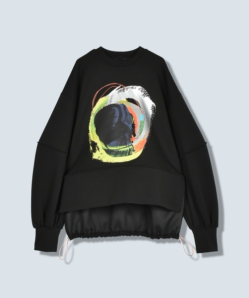 OMMO(オーエムエムオー)の「CIRCLE PAINT SWEAT TOP(スウェット・レディース・ブラック/カーキ/グレー・F)」の17枚目の写真