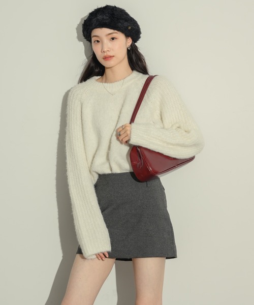 NEUNA（ヌナ）の「セミフレアミニスカパン（スカート・レディース・グレー/ブラック/アイボリー・FREE/LARGE）」の9枚目の写真