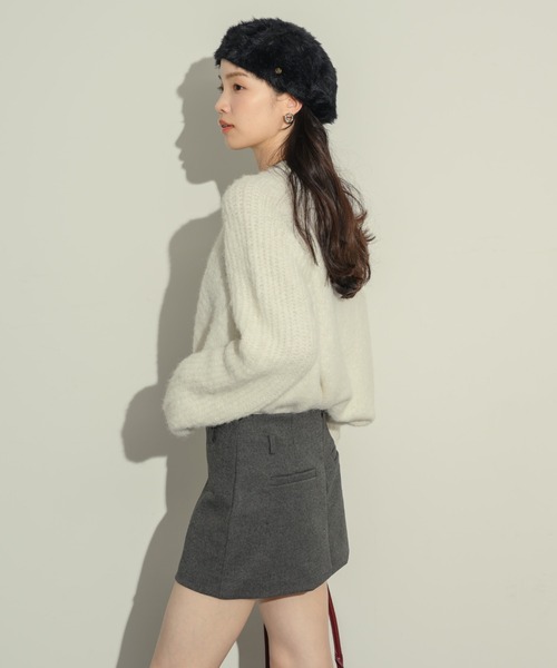 NEUNA（ヌナ）の「セミフレアミニスカパン（スカート・レディース・グレー/ブラック/アイボリー・FREE/LARGE）」の11枚目の写真