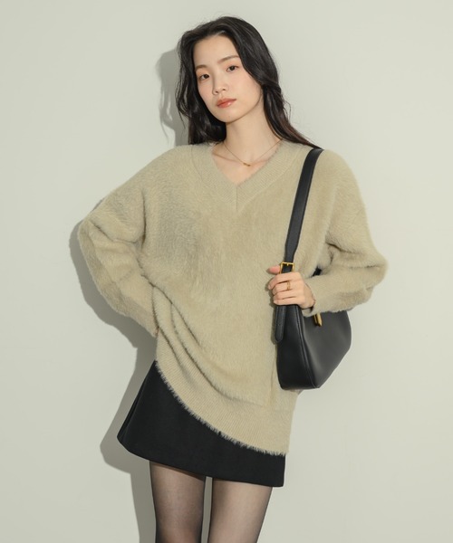 NEUNA（ヌナ）の「セミフレアミニスカパン（スカート・レディース・グレー/ブラック/アイボリー・FREE/LARGE）」の19枚目の写真