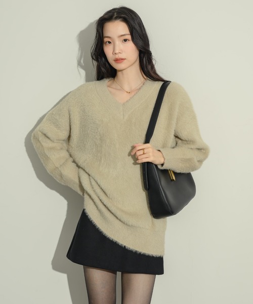 NEUNA（ヌナ）の「セミフレアミニスカパン（スカート・レディース・グレー/ブラック/アイボリー・FREE/LARGE）」の14枚目の写真