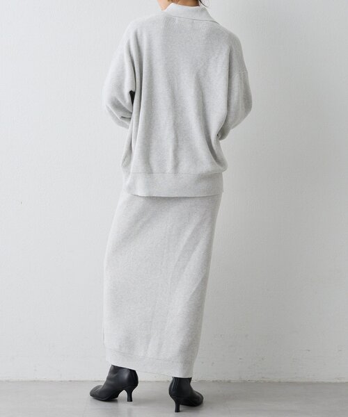 HERITANOVUM（ヘリテノーム）の「【HERITANOVUM】ワッフルタイトスカート（スカート・レディース・ライトグレー/モカ・FREE）」の8枚目の写真