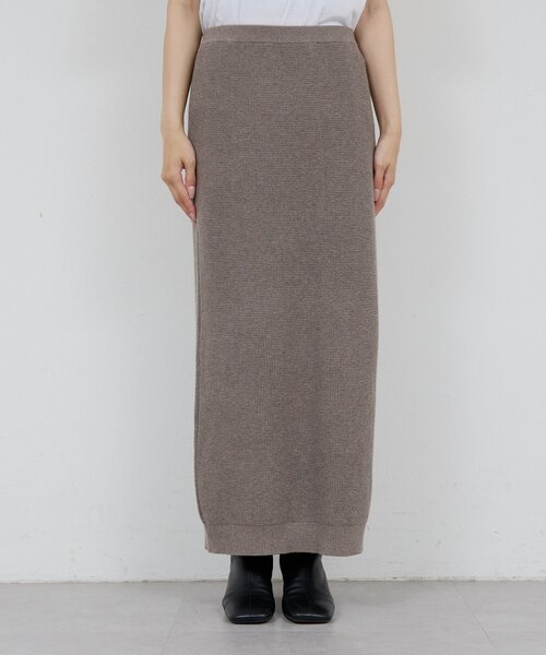 HERITANOVUM（ヘリテノーム）の「【HERITANOVUM】ワッフルタイトスカート（スカート・レディース・ライトグレー/モカ・FREE）」の17枚目の写真