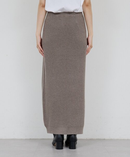 HERITANOVUM（ヘリテノーム）の「【HERITANOVUM】ワッフルタイトスカート（スカート・レディース・ライトグレー/モカ・FREE）」の19枚目の写真
