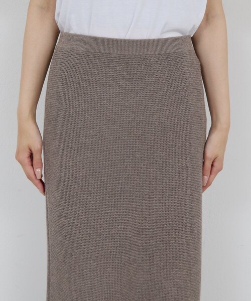 HERITANOVUM（ヘリテノーム）の「【HERITANOVUM】ワッフルタイトスカート（スカート・レディース・ライトグレー/モカ・FREE）」の20枚目の写真