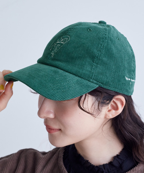 conges payes ADIEU TRISTESSE(コンジェ ペイエ アデュートリステス)の「ichiro yamaguchi.コーデュロイキャップ(キャップ・レディース・ネイビー/ブラウン/グリーン・FREE)」の15枚目の写真