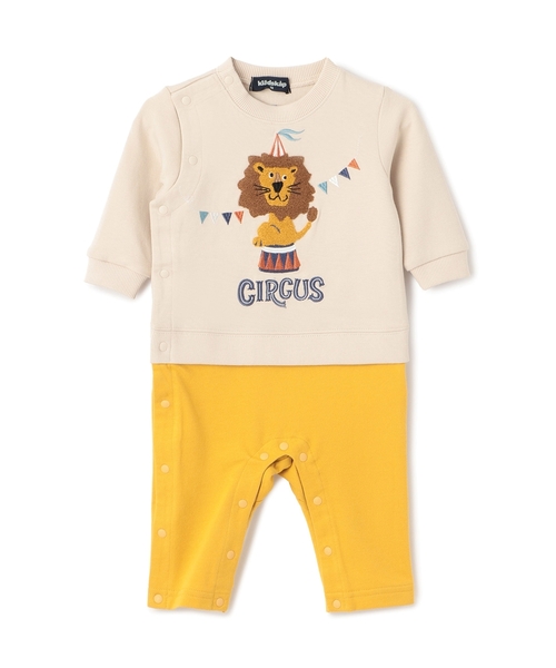 kladskap（クレードスコープ）の「サーカスライオンカバーオール（ロンパース・キッズ・アイボリー/ターコイズブルー・70cm/80ｃｍ）」の5枚目の写真