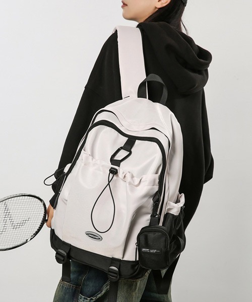 Ressaca（レサーカ）の「ポーチ付きドロストポケットリュックサック（バックパック/リュック・メンズ・グレー/ブラック/ホワイト・FREE）」の6枚目の写真