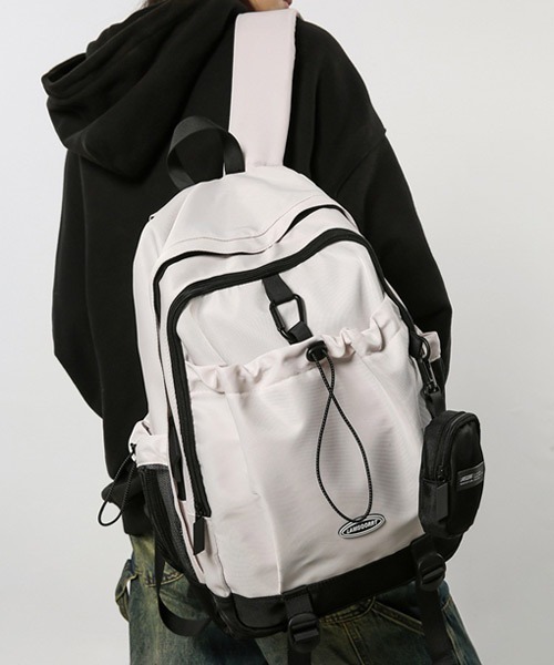 Ressaca（レサーカ）の「ポーチ付きドロストポケットリュックサック（バックパック/リュック・メンズ・グレー/ブラック/ホワイト・FREE）」の7枚目の写真