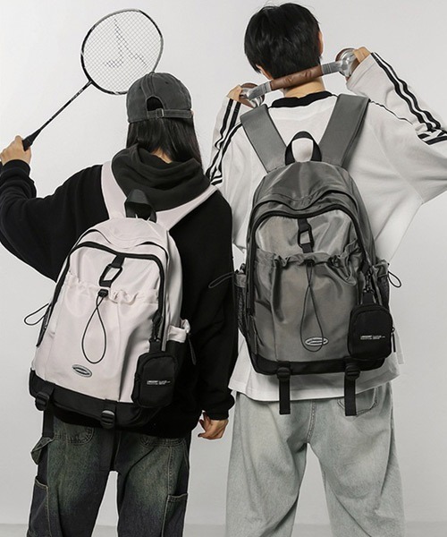 Ressaca（レサーカ）の「ポーチ付きドロストポケットリュックサック（バックパック/リュック・メンズ・グレー/ブラック/ホワイト・FREE）」の4枚目の写真