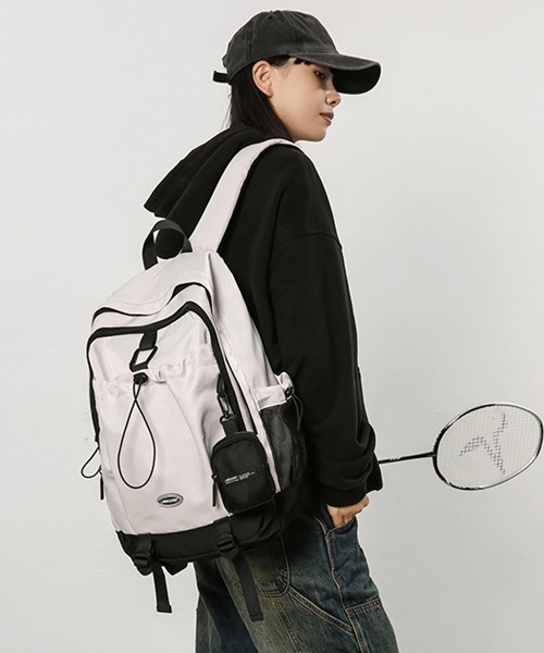 Ressaca（レサーカ）の「ポーチ付きドロストポケットリュックサック（バックパック/リュック・メンズ・グレー/ブラック/ホワイト・FREE）」の8枚目の写真