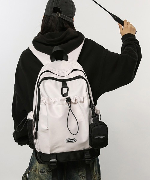 Ressaca（レサーカ）の「ポーチ付きドロストポケットリュックサック（バックパック/リュック・メンズ・グレー/ブラック/ホワイト・FREE）」の5枚目の写真