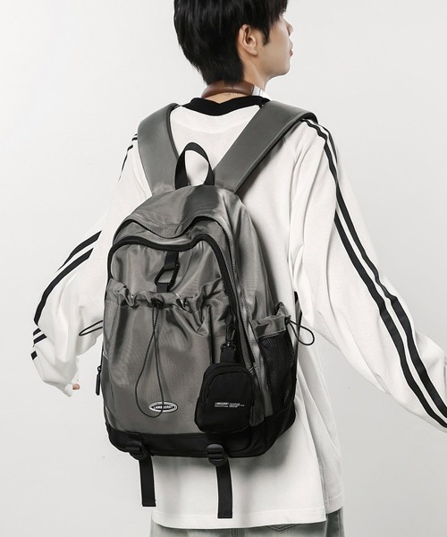 Ressaca（レサーカ）の「ポーチ付きドロストポケットリュックサック（バックパック/リュック・メンズ・グレー/ブラック/ホワイト・FREE）」の9枚目の写真