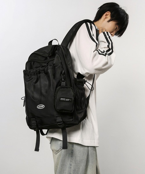 Ressaca（レサーカ）の「ポーチ付きドロストポケットリュックサック（バックパック/リュック・メンズ・グレー/ブラック/ホワイト・FREE）」の11枚目の写真