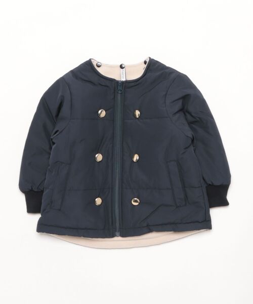 maarook（マルーク）の「ポリエステルツイルセーラー２ｗａｙ中綿ジャケット（その他アウター・キッズ・ネイビー/ホワイト・130cm/120cm/110cm/100cm/90cm）」の4枚目の写真
