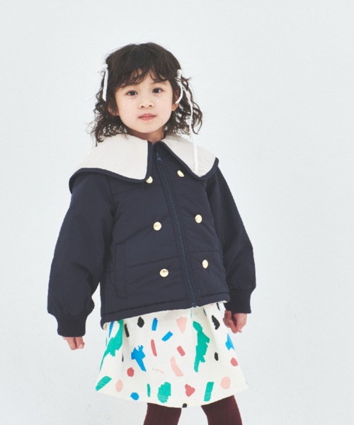 maarook（マルーク）の「ポリエステルツイルセーラー２ｗａｙ中綿ジャケット（その他アウター・キッズ・ネイビー/ホワイト・130cm/120cm/110cm/100cm/90cm）」の2枚目の写真