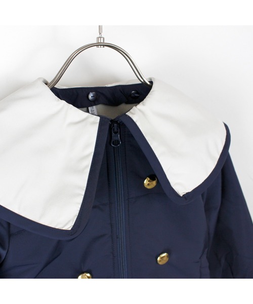 maarook（マルーク）の「ポリエステルツイルセーラー２ｗａｙ中綿ジャケット（その他アウター・キッズ・ネイビー/ホワイト・130cm/120cm/110cm/100cm/90cm）」の10枚目の写真