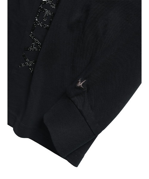 1piu1uguale3 RELAX（ウノピュウノウグァーレトレリラックス）の「1PIU1UGUALE3 RELAX (ウノ ピュ ウノ ウグァーレ トレ リラックス) アシンメトリー ロゴ ラインストーン仕様 クルーネック 長袖 Tシャツ 1PRUST25156SZ（Tシャツ/カットソー・メンズ・ブラック/ホワイト・S/2XL/XL/L/M）」の16枚目の写真