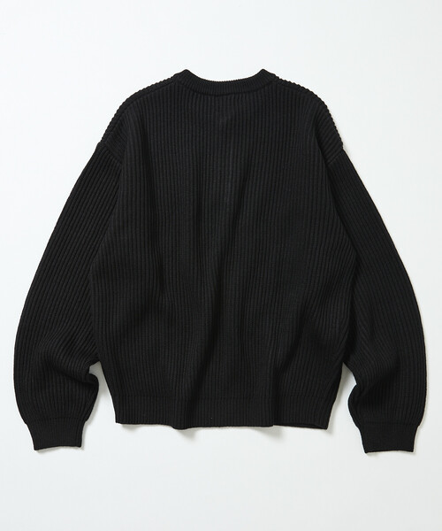 FREAK'S STORE（フリークスストア）の「限定展開 リラックスフィット 畦編み ヘンリーネック ニット（ニット/セーター・メンズ・レッド/イエロー/ネイビー/グリーン/チャコールグレー/ブラック・LARGE/MEDIUM/SMALL）」の19枚目の写真