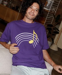 No Rain No Rainbow（ノーレインノーレインボー）の「mt9962-musical note print T-shirt Ｔシャツ(NR25W-23)（Tシャツ/カットソー）」