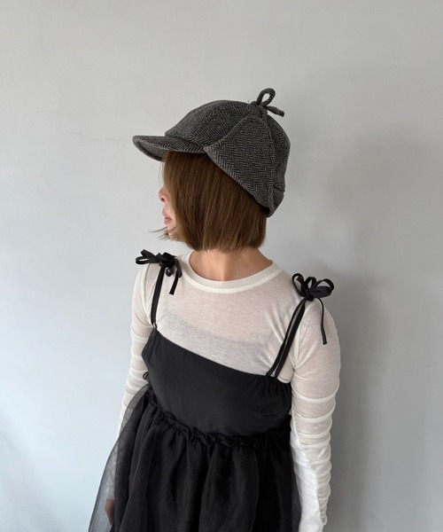 SANSeLF（サンセルフ）の「【SANSeLF】 チュールキャミワンピース リボンショルダー フレアシルエット saw25a037（ワンピース・レディース・ブラック・FREE）」の21枚目の写真