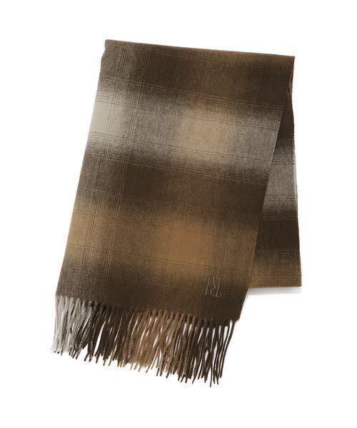 FRAY I.D(フレイアイディー)の「チェックウールストール(ストール/ショール・レディース・ブラウン/ブラック・F)」の4枚目の写真