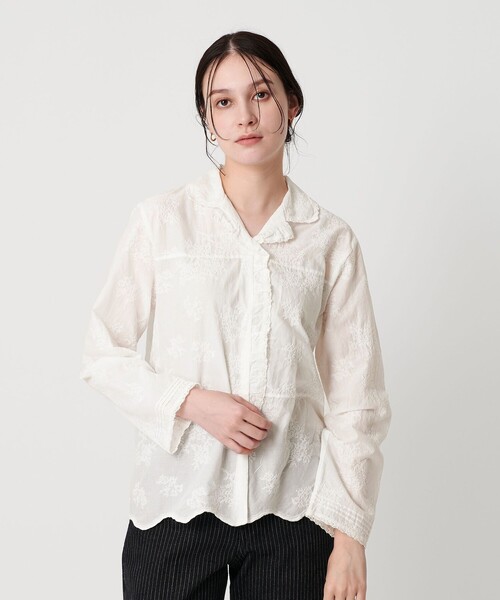 エンブロイダリー オープンカラーシャツ（シャツ/ブラウス