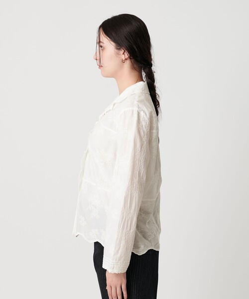 BEAUTY&YOUTH UNITED ARROWS（ビューティーアンドユースユナイテッドアローズ）の「エンブロイダリー オープンカラーシャツ（シャツ/ブラウス・レディース・ブラック/ホワイト/ライム・FREE）」の13枚目の写真