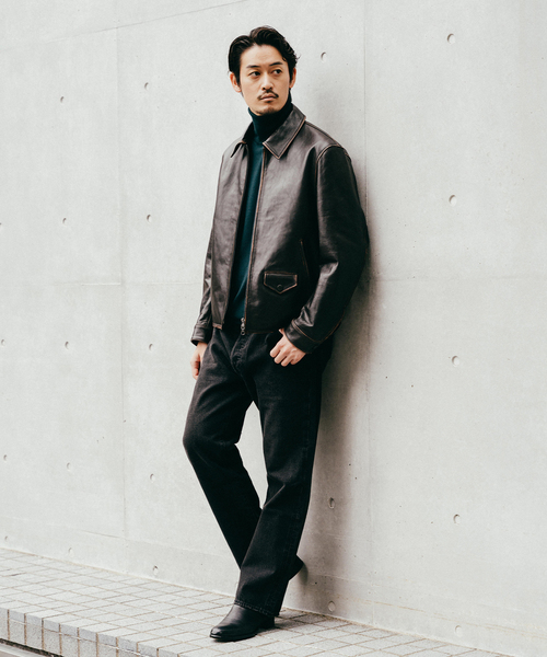 ラムレザー フレンチアンティーク ライダースジャケット（ライダース