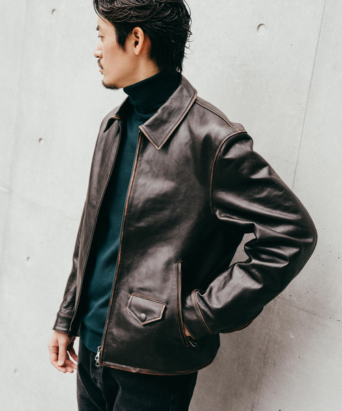 EDIFICE（エディフィス）の「ラムレザー フレンチアンティーク ライダースジャケット（ライダースジャケット・メンズ・ブラック・LARGE/MEDIUM）」の7枚目の写真
