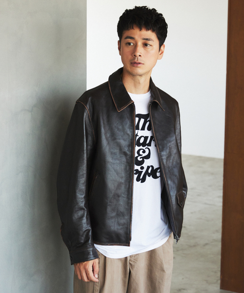 ラムレザー フレンチアンティーク ライダースジャケット（ライダース