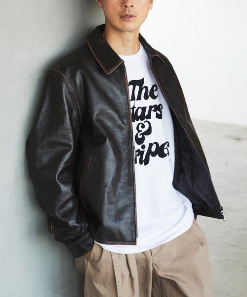 EDIFICE（エディフィス）の「ラムレザー フレンチアンティーク ライダースジャケット（ライダースジャケット・メンズ・ブラック・LARGE/MEDIUM）」の14枚目の写真