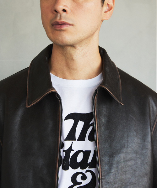 新品】Edifice 25ss アンティークレザージャケット Lサイズ 新品