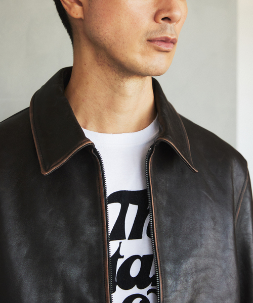 ラムレザー フレンチアンティーク ライダースジャケット（ライダース