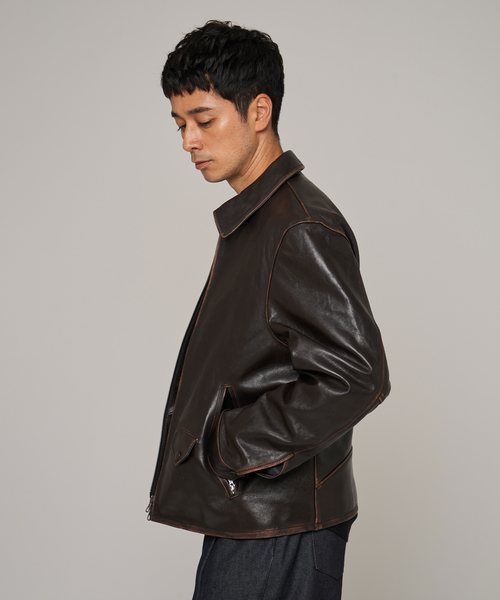 ラムレザー フレンチアンティーク ライダースジャケット（ライダース