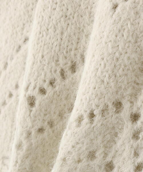 NATURAL BEAUTY BASIC（ナチュラルビューティーベーシック）の「◇【sweet掲載】スカラップクロップドニット（ニット/セーター・レディース・ブラウン/ピンク/オフホワイト・FREE）」の12枚目の写真