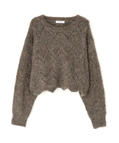 NATURAL BEAUTY BASIC（ナチュラルビューティーベーシック）の「◇【sweet掲載】スカラップクロップドニット（ニット/セーター・レディース・ブラウン/ピンク/オフホワイト・FREE）」の13枚目の写真