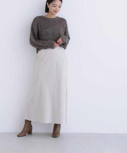 NATURAL BEAUTY BASIC（ナチュラルビューティーベーシック）の「◇【sweet掲載】スカラップクロップドニット（ニット/セーター・レディース・ブラウン/ピンク/オフホワイト・FREE）」の16枚目の写真