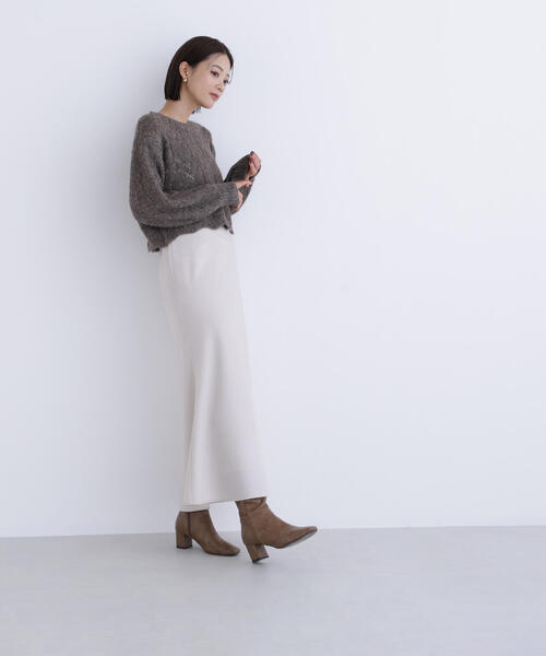 NATURAL BEAUTY BASIC（ナチュラルビューティーベーシック）の「◇【sweet掲載】スカラップクロップドニット（ニット/セーター・レディース・ブラウン/ピンク/オフホワイト・FREE）」の18枚目の写真