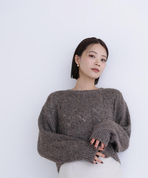 ◇スカラップクロップドニット（ニット/セーター）｜NATURAL BEAUTY