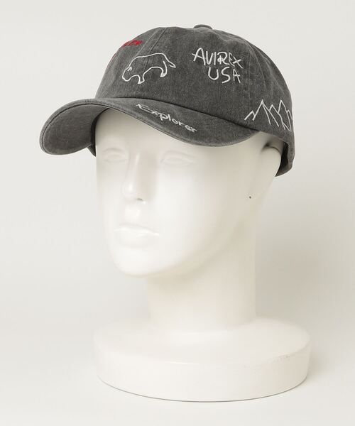 MAISON mou(メゾンムー)の「【AVIREX/アヴィレックス】AX EX AUTHENTIC RANDOM EMBROIDERY PIGMENT CAP(キャップ・レディース・ブラック/ベージュ/パープル・FREE)」の7枚目の写真