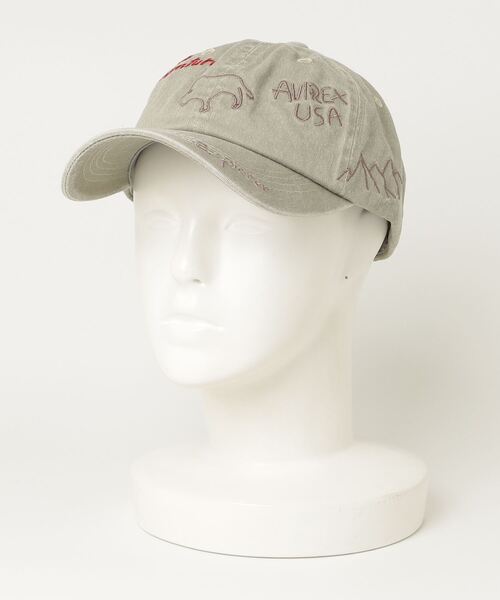 MAISON mou(メゾンムー)の「【AVIREX/アヴィレックス】AX EX AUTHENTIC RANDOM EMBROIDERY PIGMENT CAP(キャップ・レディース・ブラック/ベージュ/パープル・FREE)」の9枚目の写真